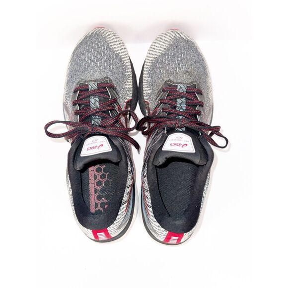 Asics GT-2000 10 Running Shoes Athletic Mens 10.5 Black Red Sport Knit Lace Up - Picture 6 of 11